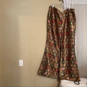 Plus Size Gold Flare Pants